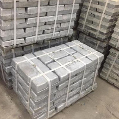 سطح تمیز شمش روی JIS AISI 99.995% 420 X 205 X 55mm
