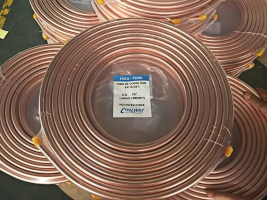 Level Wound H65 22mm Copper Pipe Coil لوله مسی خالص برای پنکیک